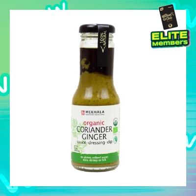 FOOD CULTURE MEKHALA 100% Natural Vegan Organic Coriander Ginger Sauce (Also Can Be Used as Dressing & Dip) 250g