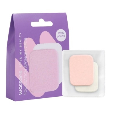 WATSONS Foundation Sponge with Handy Travel Pouch 2s