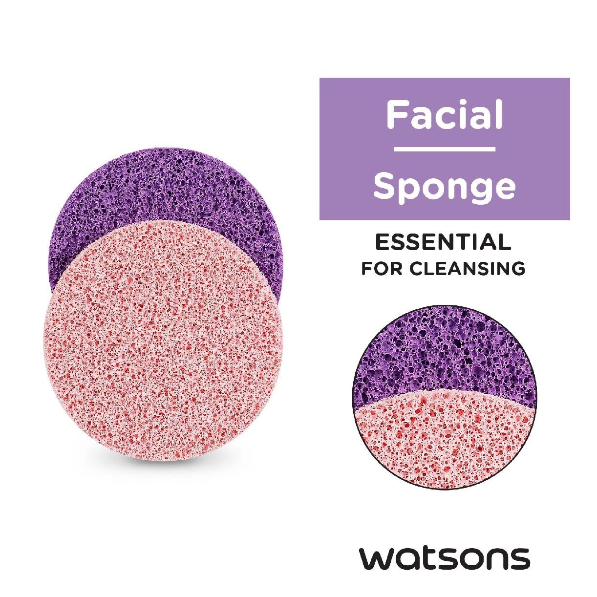 Facial Sponge (Ideal for All Skin Types) 2s