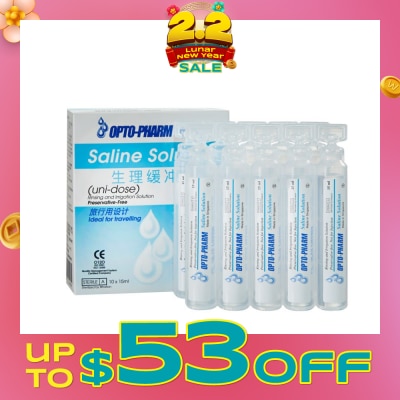 OPTO PHARM Buffered Saline Travel Pack 10x15ml
