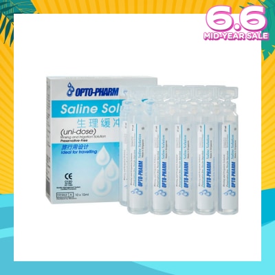 OPTO PHARM Buffered Saline Travel Pack 10x15ml