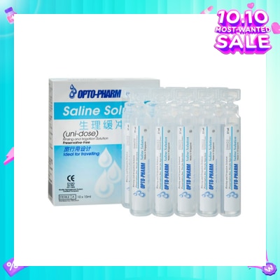 OPTO PHARM Buffered Saline Travel Pack 10x15ml