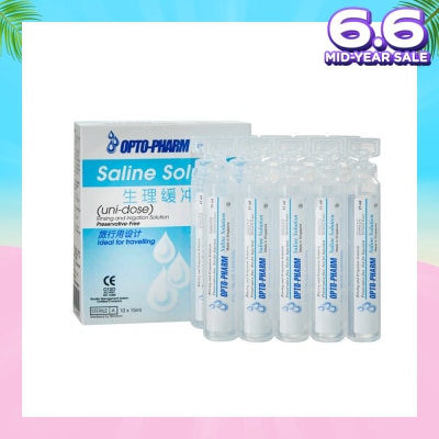 OPTO PHARM Buffered Saline Travel Pack 10x15ml