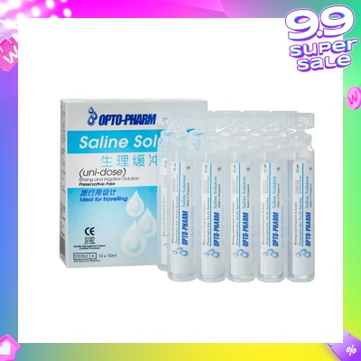 OPTO PHARM Buffered Saline Travel Pack 10x15ml