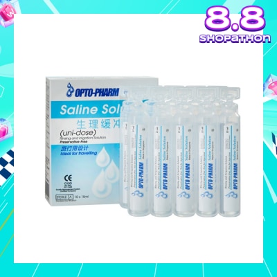 OPTO PHARM Buffered Saline Travel Pack 10x15ml