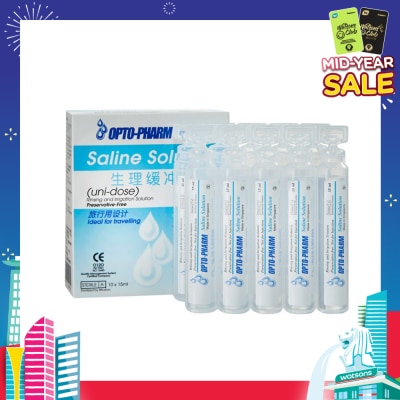 OPTO PHARM Buffered Saline Travel Pack 10x15ml