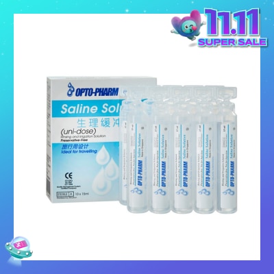 OPTO PHARM Buffered Saline Travel Pack 10x15ml