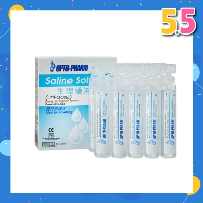 OPTO PHARM Buffered Saline Travel Pack 10x15ml