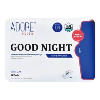 ADORE Good Night Ultra Slim Maximum Assurance Sanitary Pad All Night 28cm (For Heavy Flow) 8s