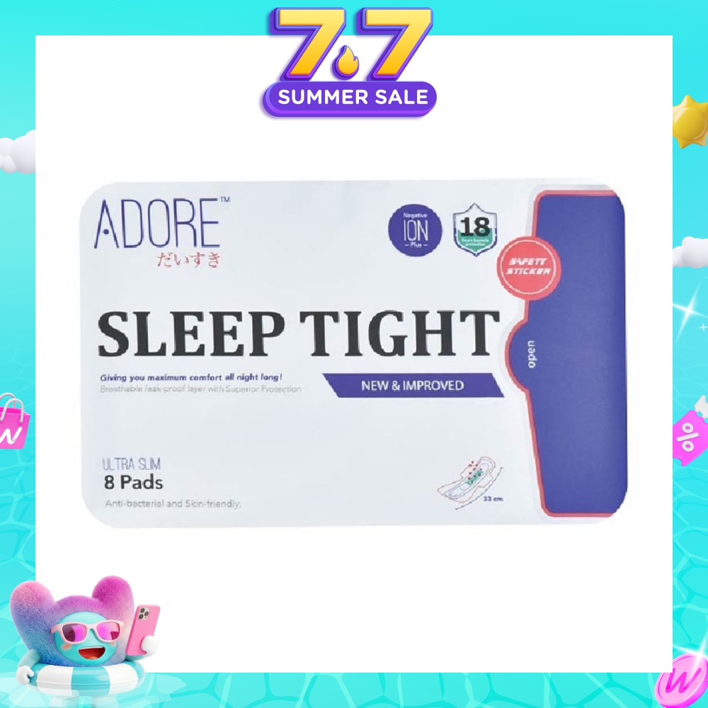 Sleep Tight Ultra Slim Maximum Assurance Sanitary Pad All Night 33cm (For Heavy Flow) 8s