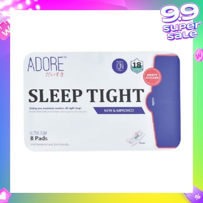 ADORE Sleep Tight Ultra Slim Maximum Assurance Sanitary Pad All Night 33cm (For Heavy Flow) 8s
