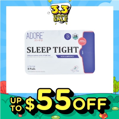 ADORE Sleep Tight Ultra Slim Maximum Assurance Sanitary Pad All Night 33cm (For Heavy Flow) 8s