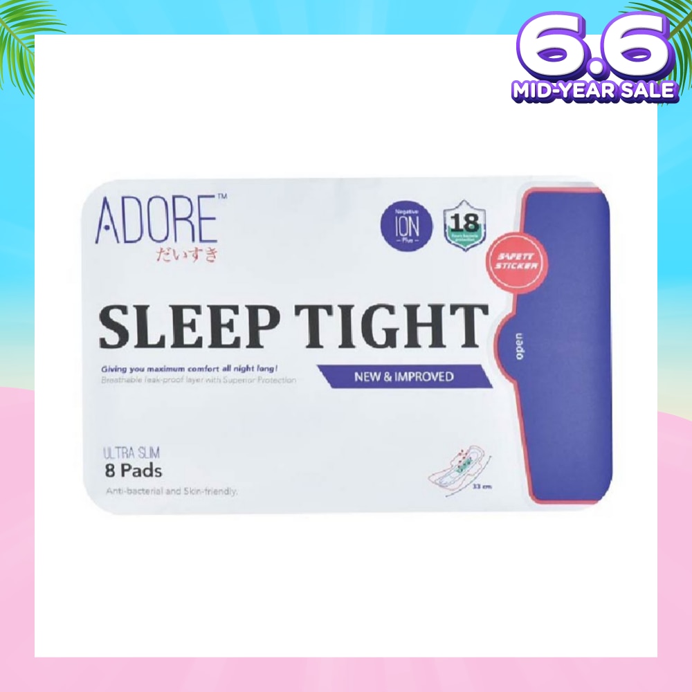 Sleep Tight Ultra Slim Maximum Assurance Sanitary Pad All Night 33cm (For Heavy Flow) 8s