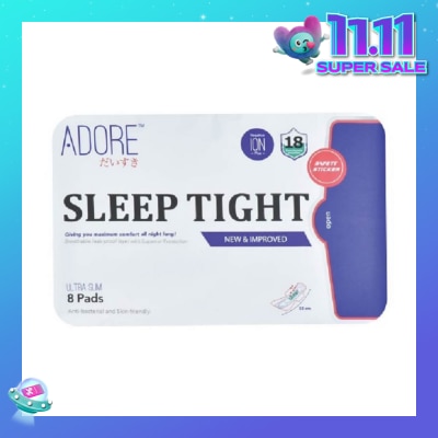 ADORE Sleep Tight Ultra Slim Maximum Assurance Sanitary Pad All Night 33cm (For Heavy Flow) 8s