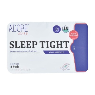 ADORE Sleep Tight Ultra Slim Maximum Assurance Sanitary Pad All Night 33cm (For Heavy Flow) 8s