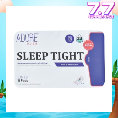 ADORE Sleep Tight Ultra Slim Maximum Assurance Sanitary Pad All Night 33cm (For Heavy Flow) 8s