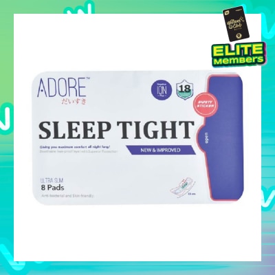 ADORE Sleep Tight Ultra Slim Maximum Assurance Sanitary Pad All Night 33cm (For Heavy Flow) 8s
