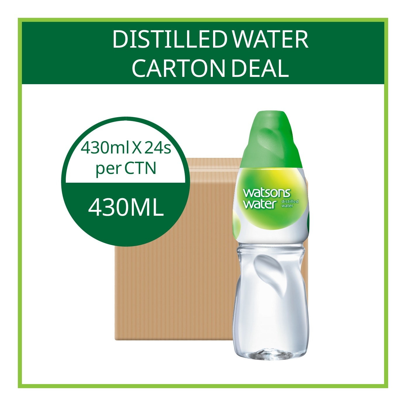 Distilled Water 430ml x 24s (per carton) image