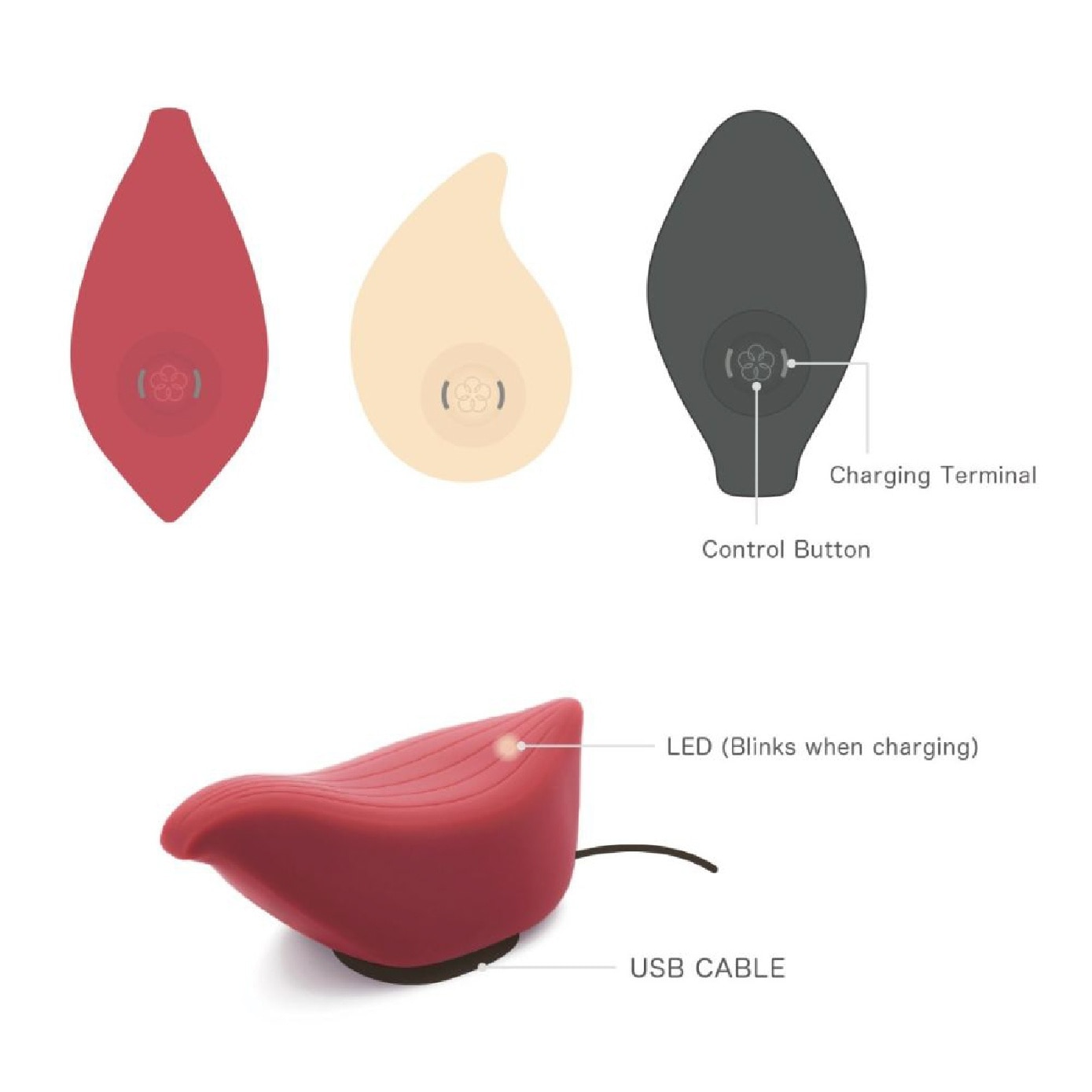 Plus Kushinezumi Rechargeable Silicone Clitoral Vibrator 1s