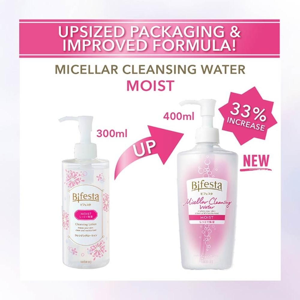 Micellar Cleansing Water Moist (Gentle on Skin & Effectively Removes Impurities) 400ml