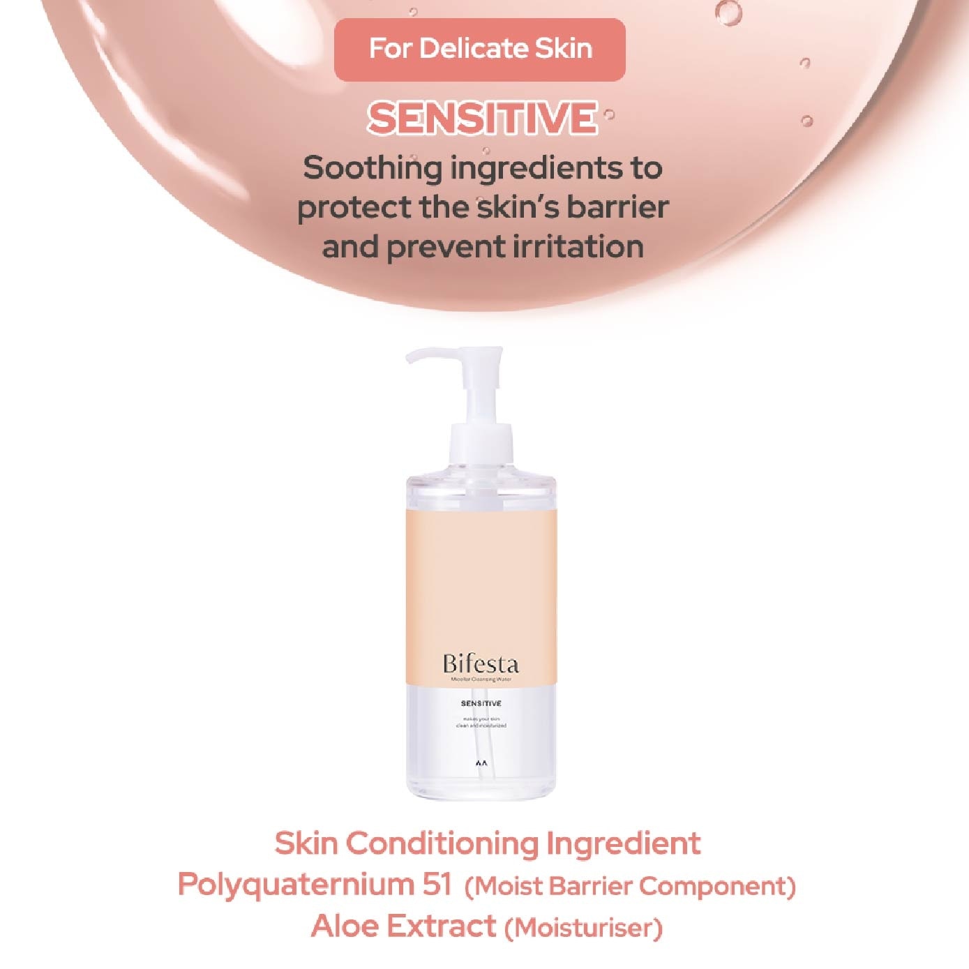 Micellar Cleansing Water Sensitive (Gentle on Skin & Effectively Removes Impurities) 400ml