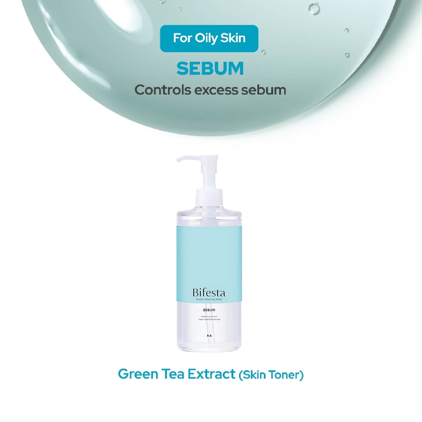 Micellar Cleansing Water Sebum (Gentle on Skin & Effectively Removes Impurities) 400ml