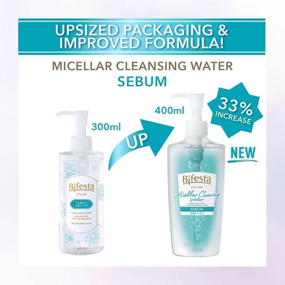 Micellar Cleansing Water Sebum (Gentle on Skin & Effectively Removes Impurities) 400ml