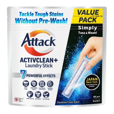 ATTACK ActivClean+ Laundry Stick 46s