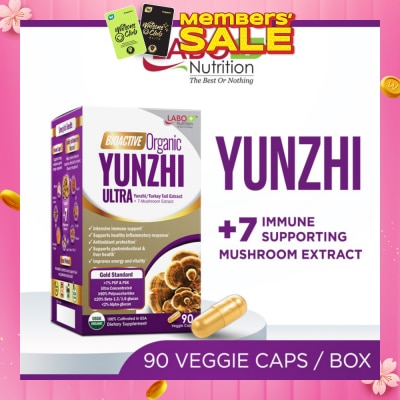 LABO NUTRITION Bioactive Organic Yunzhi Ultra Dietary Supplement Veggie Capsule (For Intensive Immune Support & Recovery) 90s
