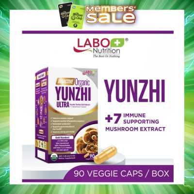 LABO NUTRITION - Bioactive Organic Yunzhi Ultra Dietary Supplement Veggie Capsule (For Intensive Immune Support & Recovery) 90s