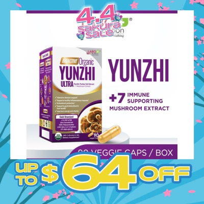 LABO NUTRITION - Bioactive Organic Yunzhi Ultra Dietary Supplement Veggie Capsule (For Intensive Immune Support & Recovery) 90s