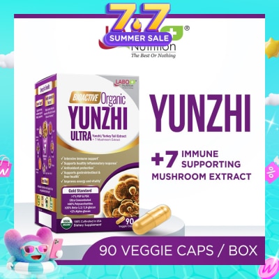 LABO NUTRITION - Bioactive Organic Yunzhi Ultra Dietary Supplement Veggie Capsule (For Intensive Immune Support & Recovery) 90s