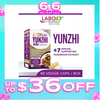 LABO NUTRITION - Bioactive Organic Yunzhi Ultra Dietary Supplement Veggie Capsule (For Intensive Immune Support & Recovery) 90s