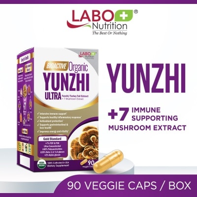 LABO NUTRITION Bioactive Organic Yunzhi Ultra Dietary Supplement Veggie Capsule (For Intensive Immune Support And Recovery) 90s