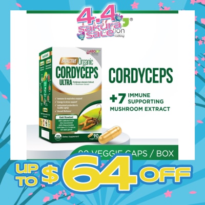 LABO NUTRITION - Bioactive Organic Cordyceps Ultra Dietary Supplement Veggie Capsule (For Respiratory & Immune Health) 90s