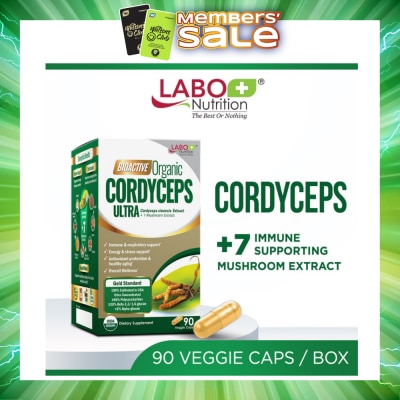 LABO NUTRITION - Bioactive Organic Cordyceps Ultra Dietary Supplement Veggie Capsule (For Respiratory & Immune Health) 90s