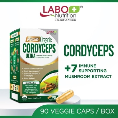 LABO NUTRITION Bioactive Organic Cordyceps Ultra Dietary Supplement Veggie Capsule (For Respiratory & Immune Health) 90s