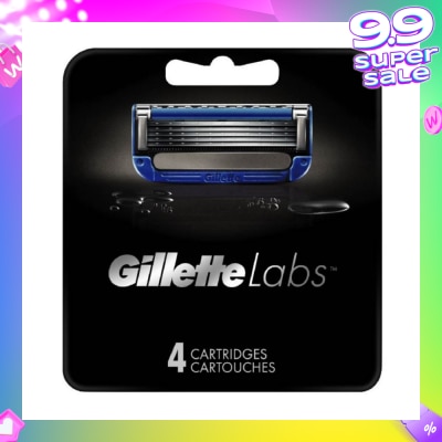 GILLETTE Labs Waterproof Heated Razor Blade Cartridge Refill 4s