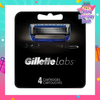 GILLETTE Labs Waterproof Heated Razor Blade Cartridge Refill 4s (Expiry: Nov`2025)