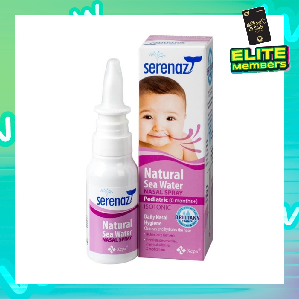 Natural Sea Water Nasal Spray Suitable for Infant 0+ Months (Daily Cleansing to Remove Mucus and Reduce Allergies) 30ml