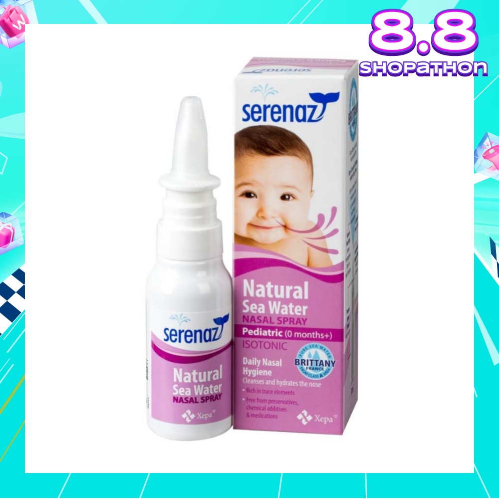 Natural Sea Water Nasal Spray Suitable for Infant 0+ Months (Daily Cleansing to Remove Mucus and Reduce Allergies) 30ml
