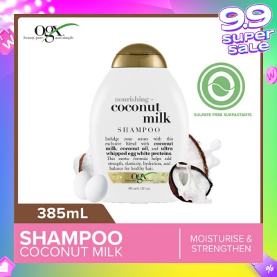OGX Coconut Milk Shampoo + Nourishing (For Normal To Damaged Hair In Need Of Repair And Strengthen) 385ml