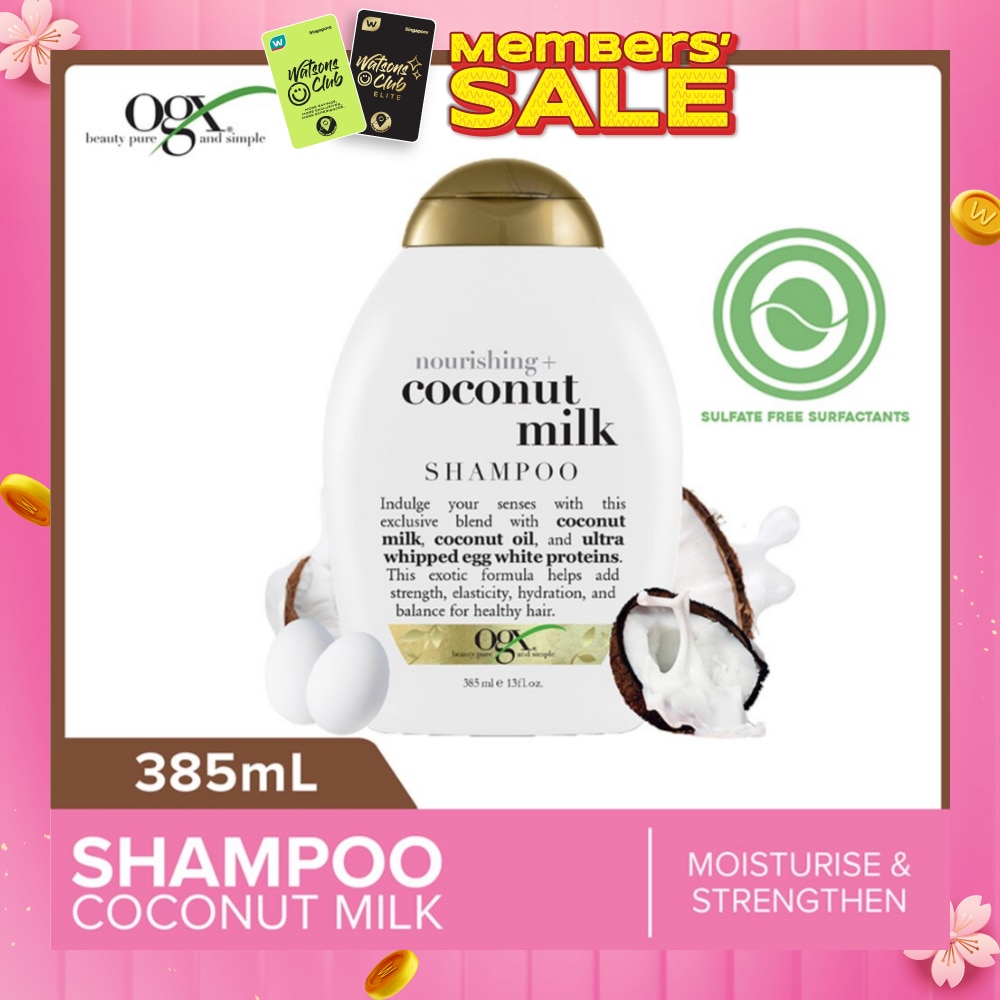 Coconut Milk Shampoo + Nourishing (For Normal To Damaged Hair In Need Of Repair And Strengthen) 385ml