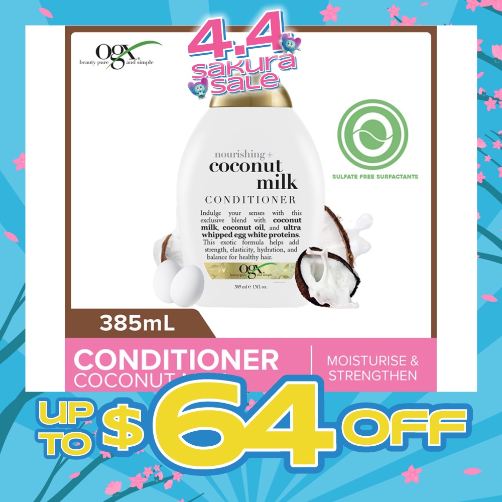 Coconut Milk Conditioner + Nourishing (For Normal To Damaged Hair In Need Of Repair And Strengthen) 385ml