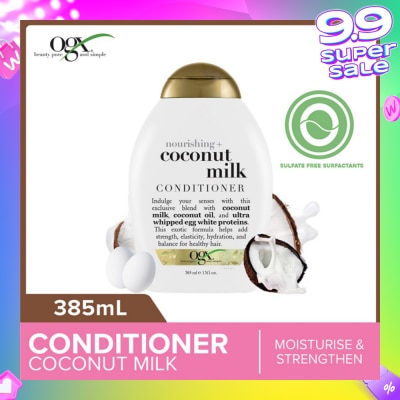 OGX Coconut Milk Conditioner + Nourishing (For Normal To Damaged Hair In Need Of Repair And Strengthen) 385ml