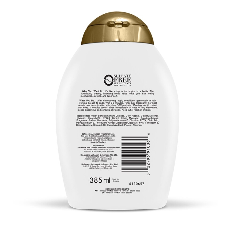 Coconut Milk Conditioner + Nourishing (For Normal To Damaged Hair In Need Of Repair And Strengthen) 385ml