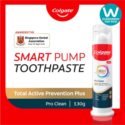 COLGATE - Total Active Prevention Plus Pro Clean Smart Pump Toothpaste 130g image
