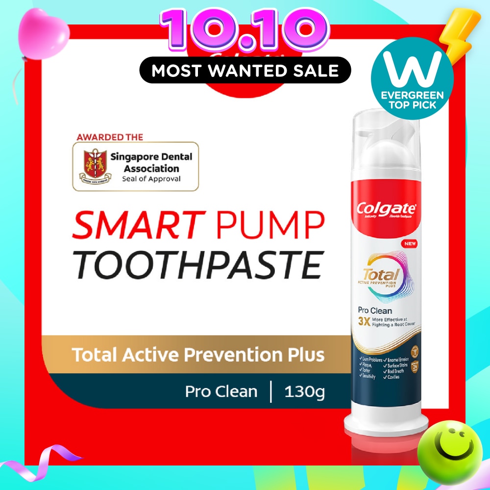 Total Active Prevention Plus Pro Clean Smart Pump Toothpaste 130g image