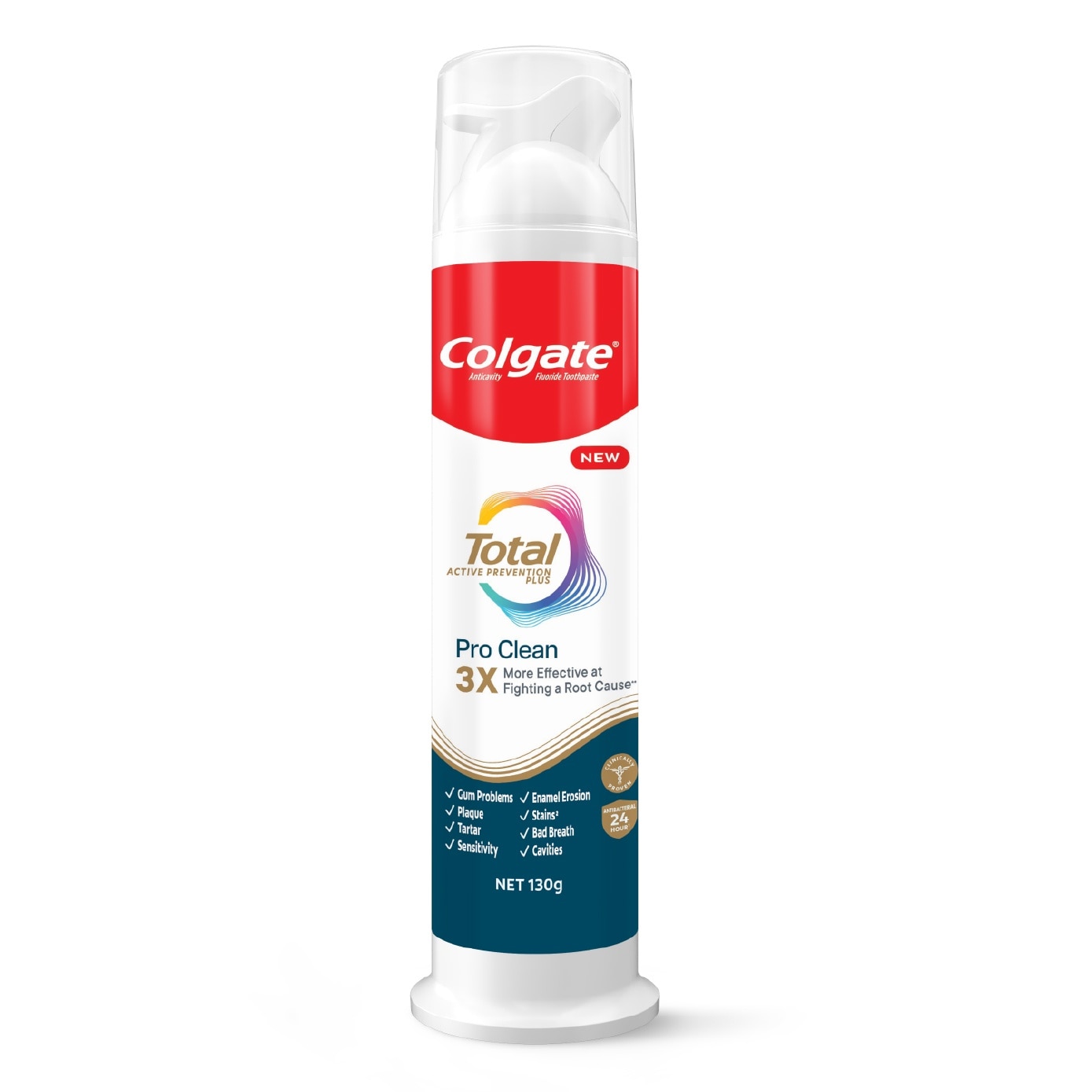 Total Active Prevention Plus Pro Clean Smart Pump Toothpaste 130g
