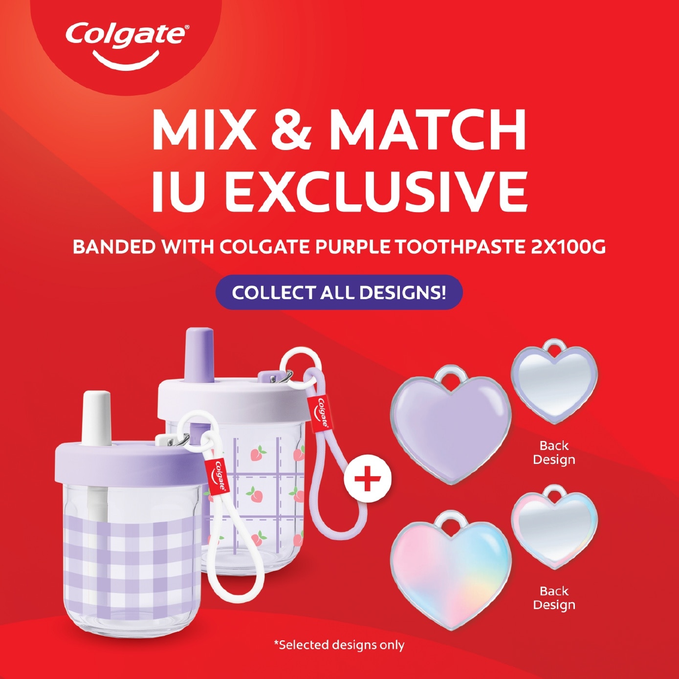 IU Optic White Purple Toothpaste 100g x 2s + Tumblr 1s & Mirror Charm 1s (*Design given at random)